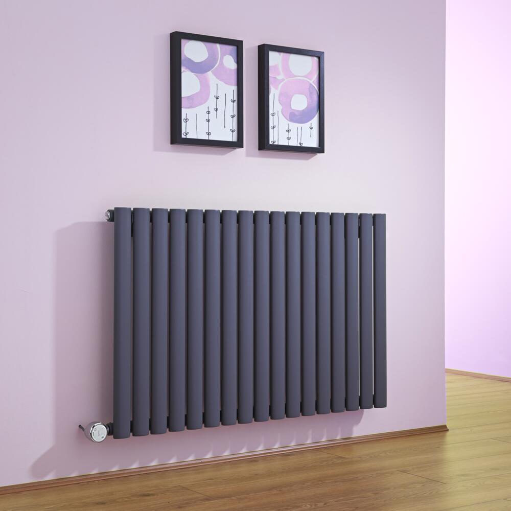 Revive Elektrische Radiator Horizontaal Antraciet 63,5cm x 100cm x 5,5cm