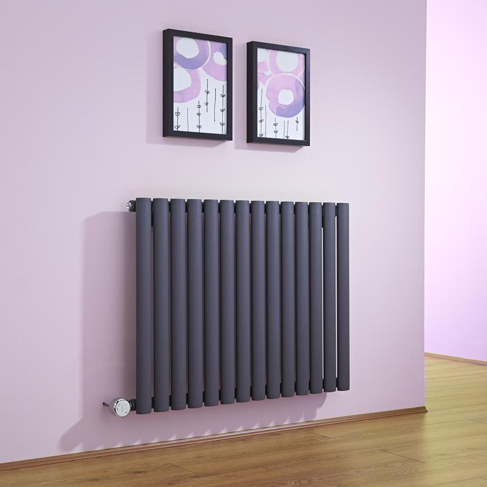 Revive Designradiator Elektrisch Horizontaal Antraciet 63,5cm x 83,4cm x 5,6cm