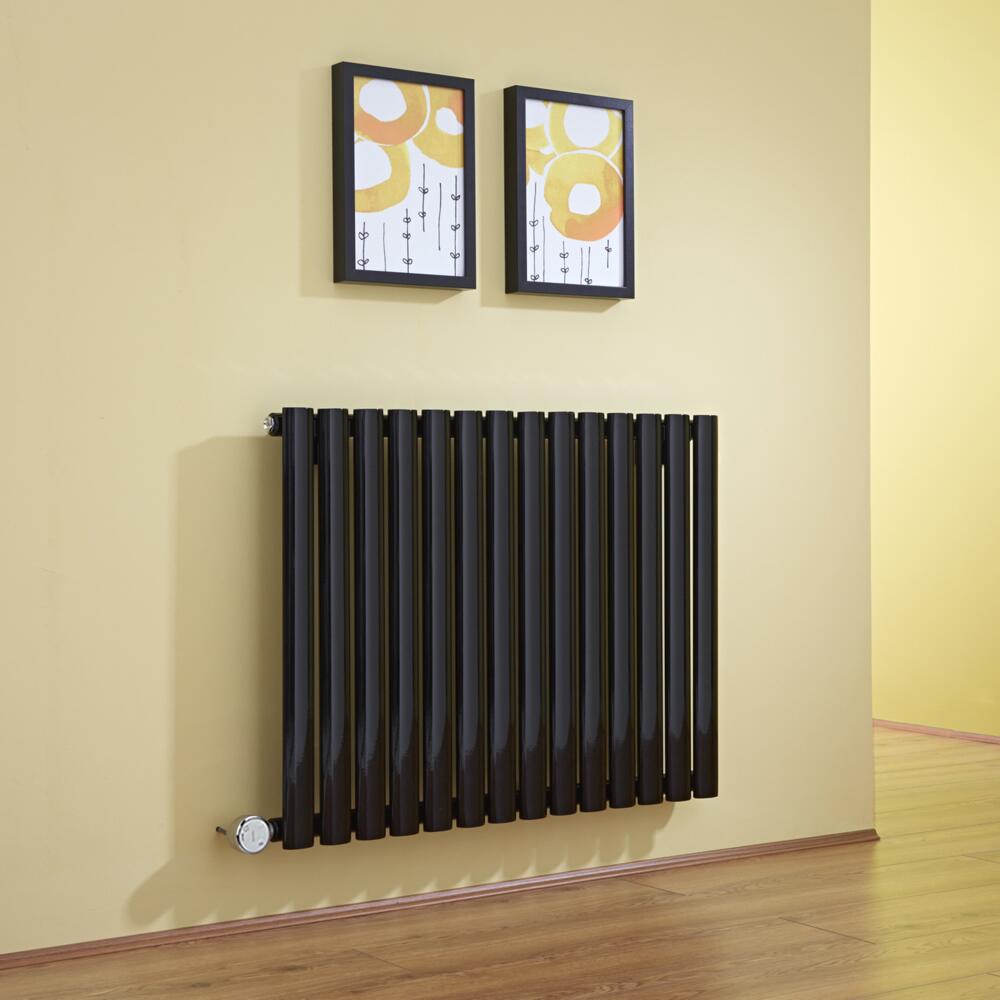 Revive Designradiator Elektrisch Horizontaal Zwart 63,5cm x 83,4cm x 5,6cm