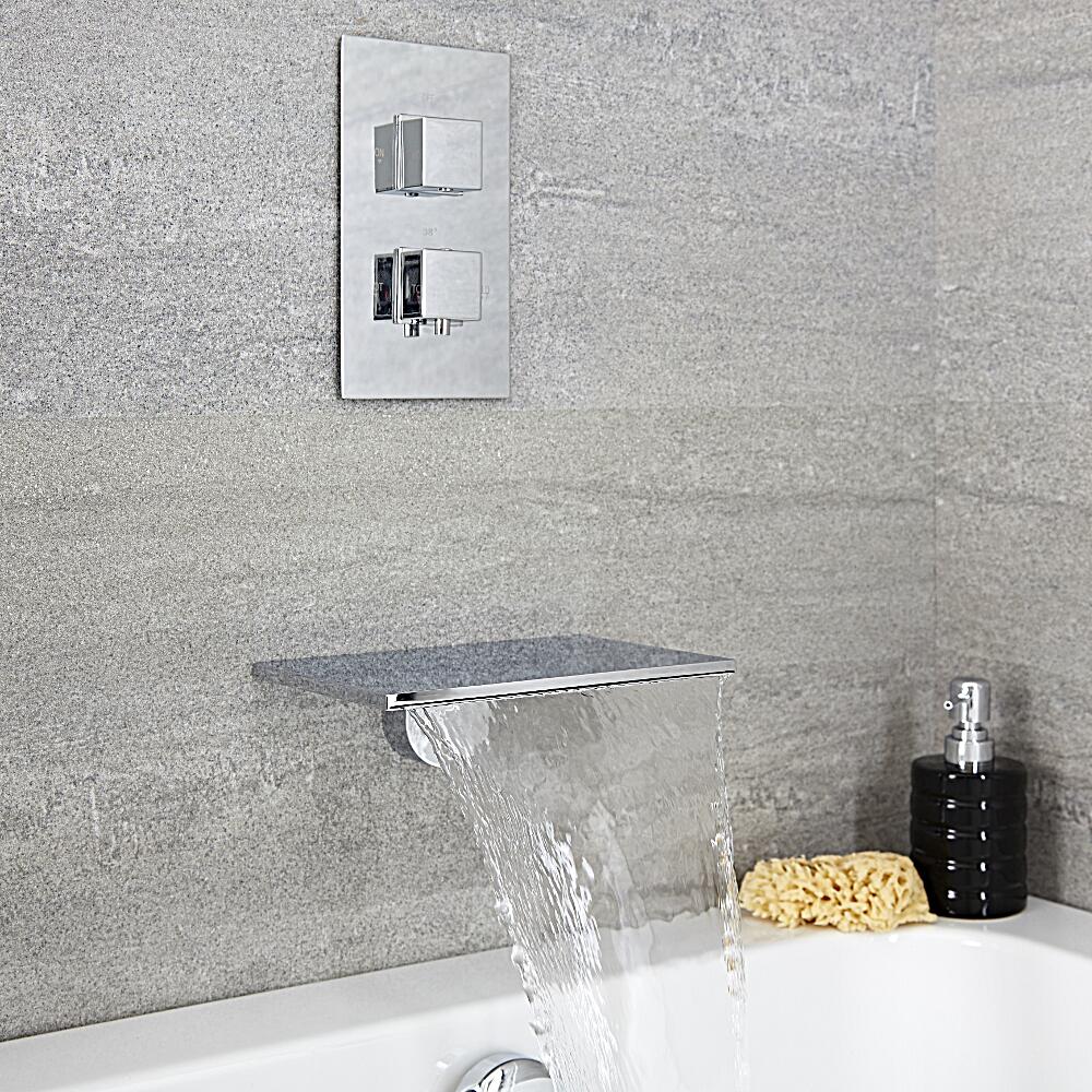 Arvo 1-weg Inbouw Thermostaatkraan met Waterval Badvuller