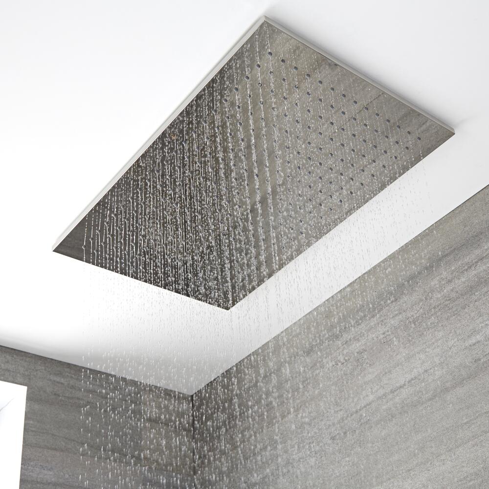 Trenton Moderne Regendouche Plafond Messing Chroom 80cm x 50cm