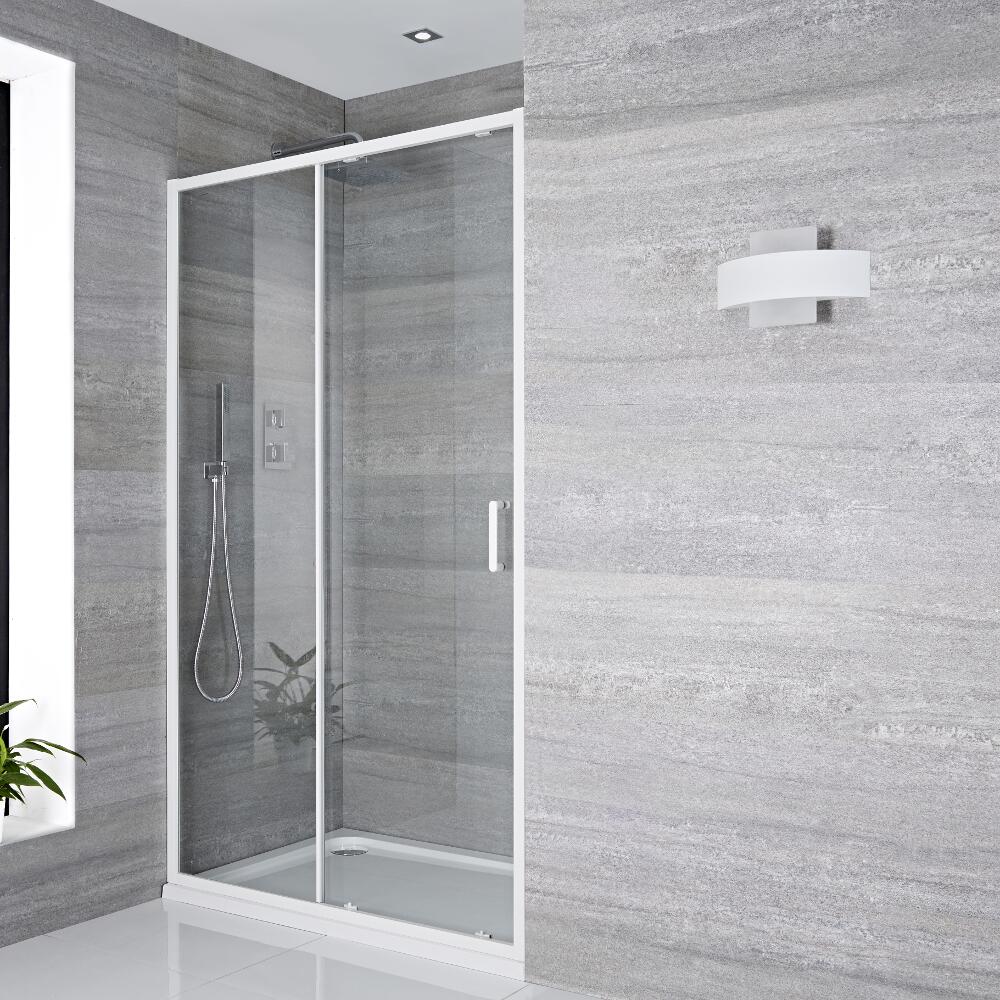 Lux Douche Schuifdeur 6mm Veiligheidsglas Wit 195cm x 150cm