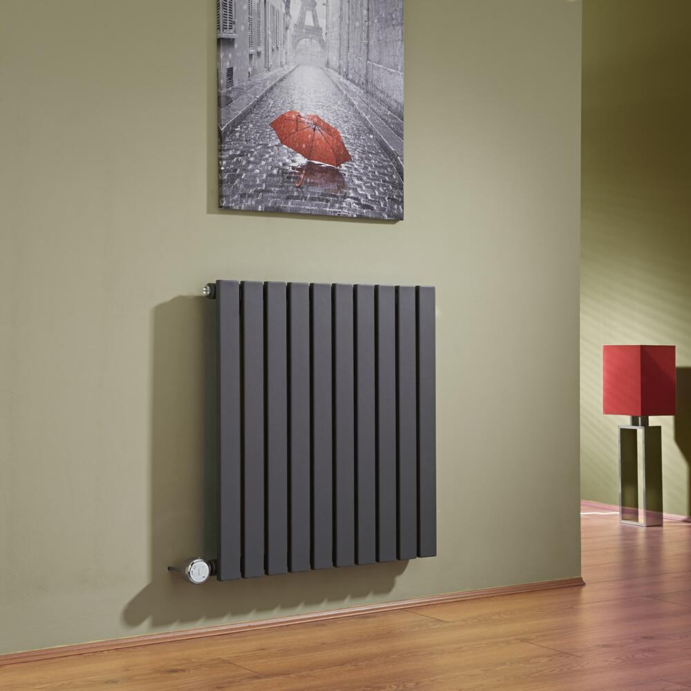 Sloane Designradiator Elektrisch Horizontaal Antraciet 63,5cm x 60cm x 5,4cm