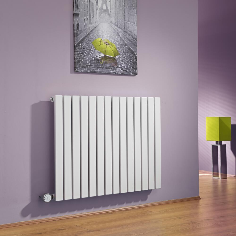 Sloane Designradiator Elektrisch Horizontaal Wit 63,5cm x 83,4cm x 5,4cm