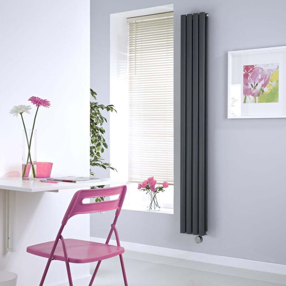 Revive Designradiator Elektrisch Verticaal Antraciet 178cm x 23,6cm x 7,8cm