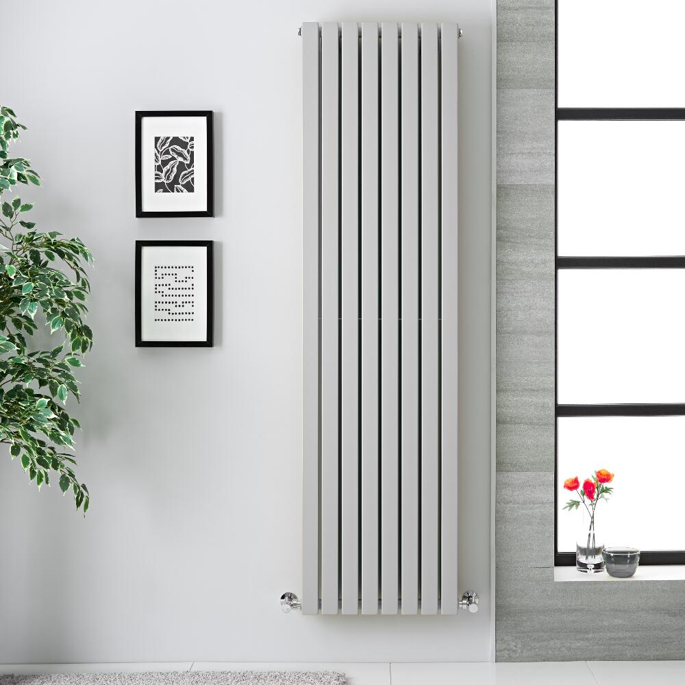Sloane Designradiator Verticaal Dubbel Paneel Licht Grijs 178cm x 47,2cm x 7,2cm 1931 Watt