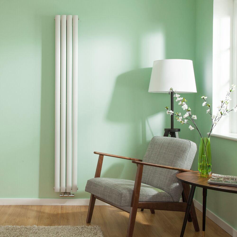 Revive Caldae Designradiator Verticaal Middenaansluiting Wit 178cm x 23,6cm x 7,8cm 934 Watt