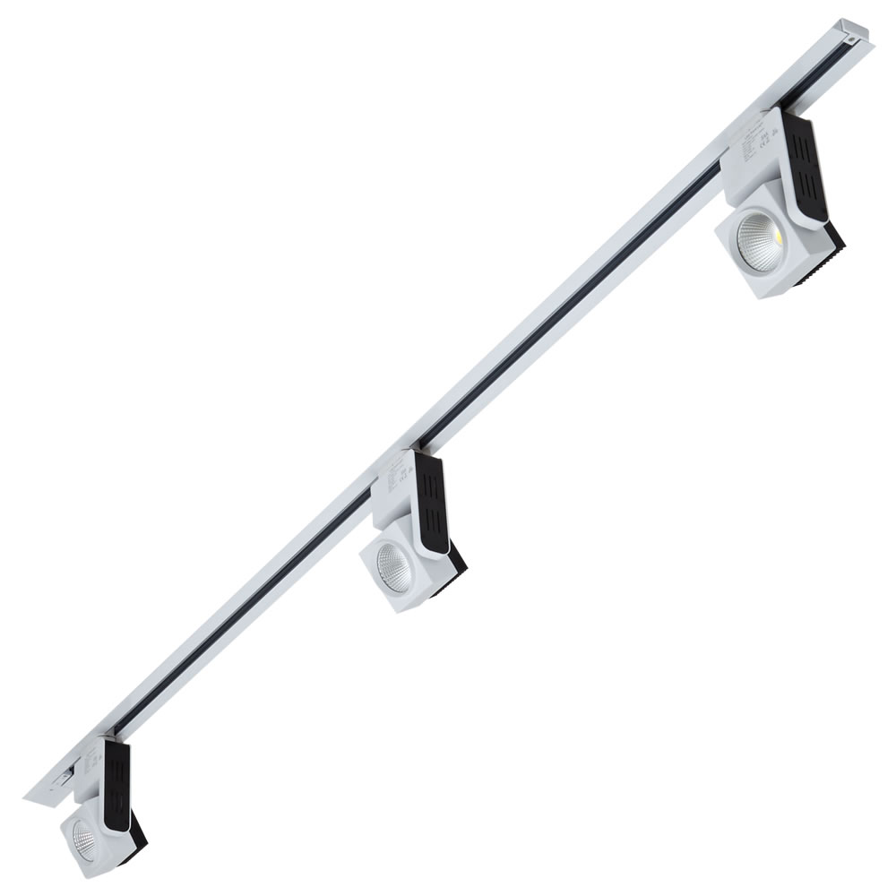 Biard 3 x 25W Verzonken LED Railverlichting - 1 x 2mtr - Wit