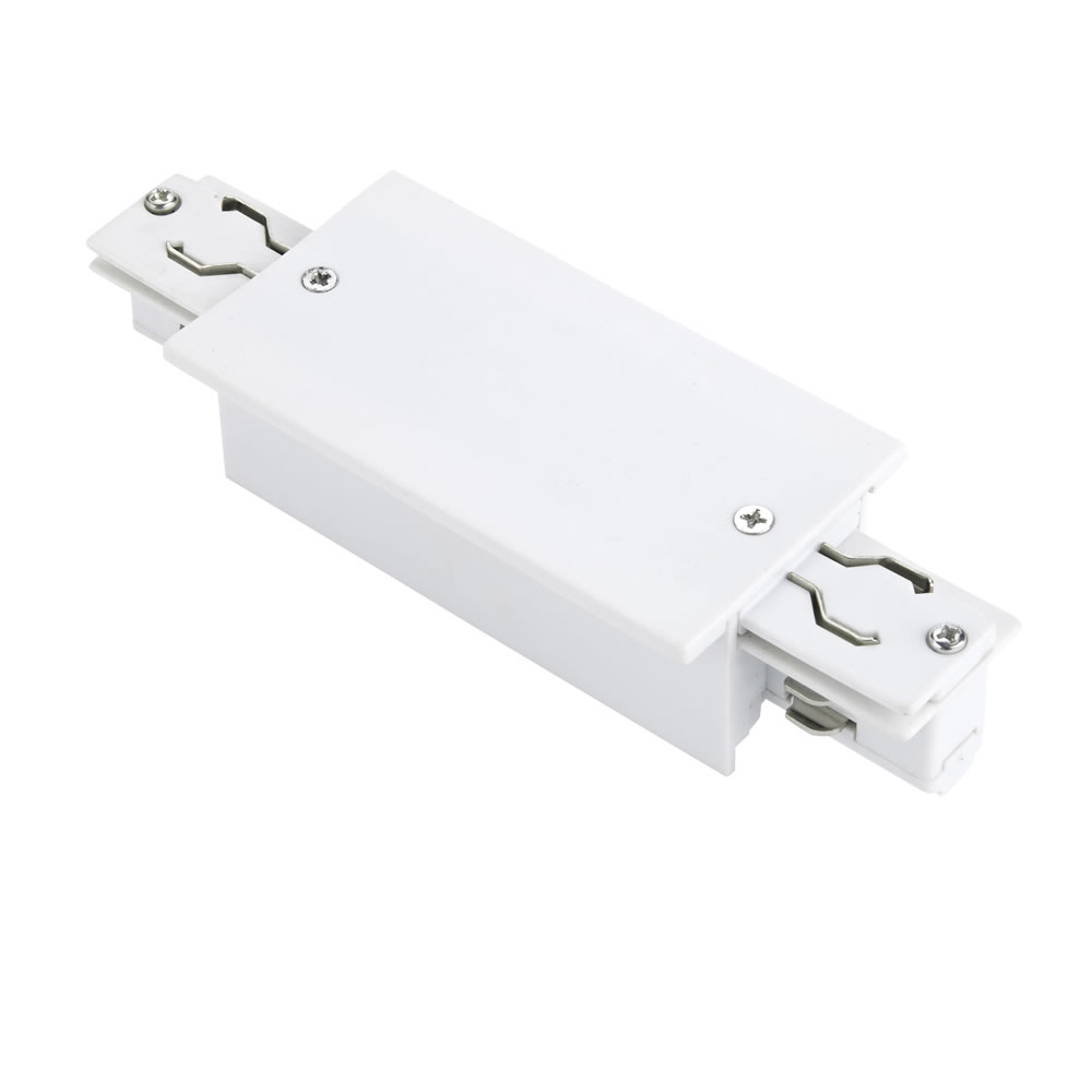 Biard 3-fase Rechte Doorverbinder voor Verzonken Railverlichting - Wit