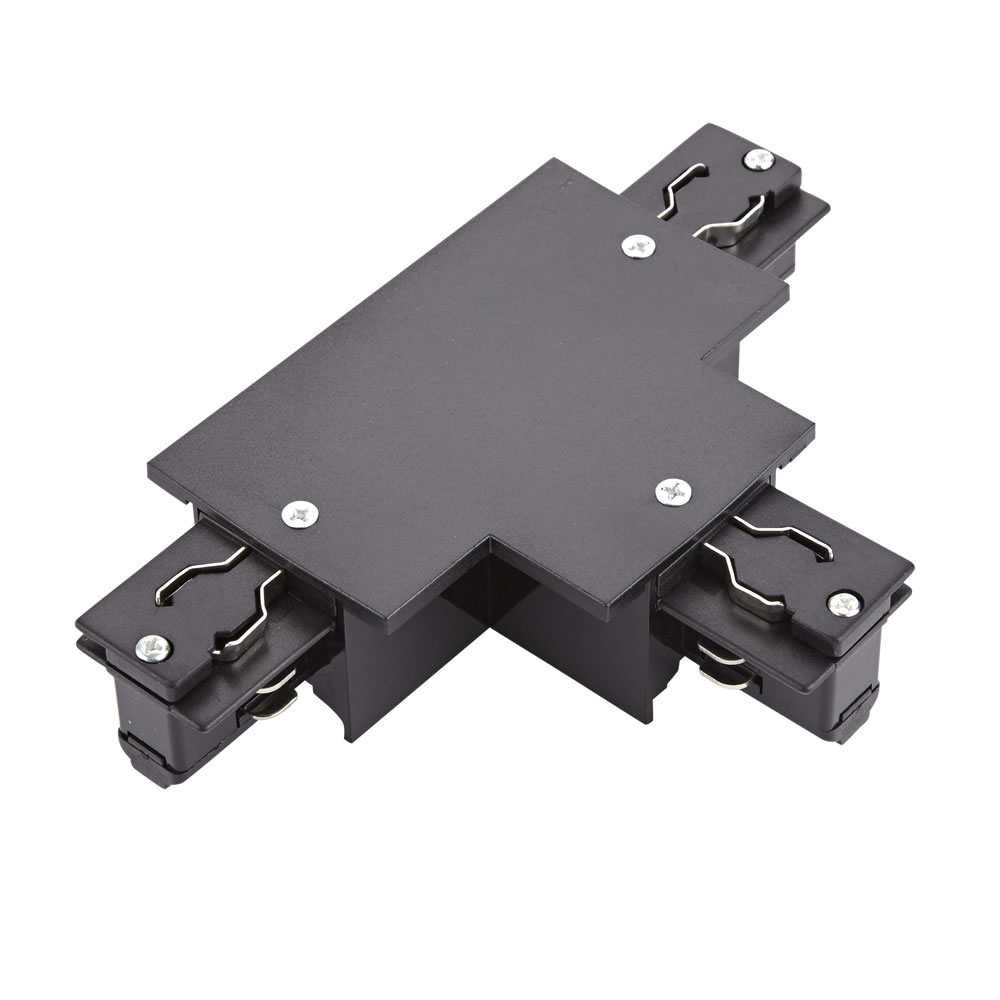 Biard T-Stuk 3-fase Doorverbinder voor Verzonken Railverlichting - Zwart