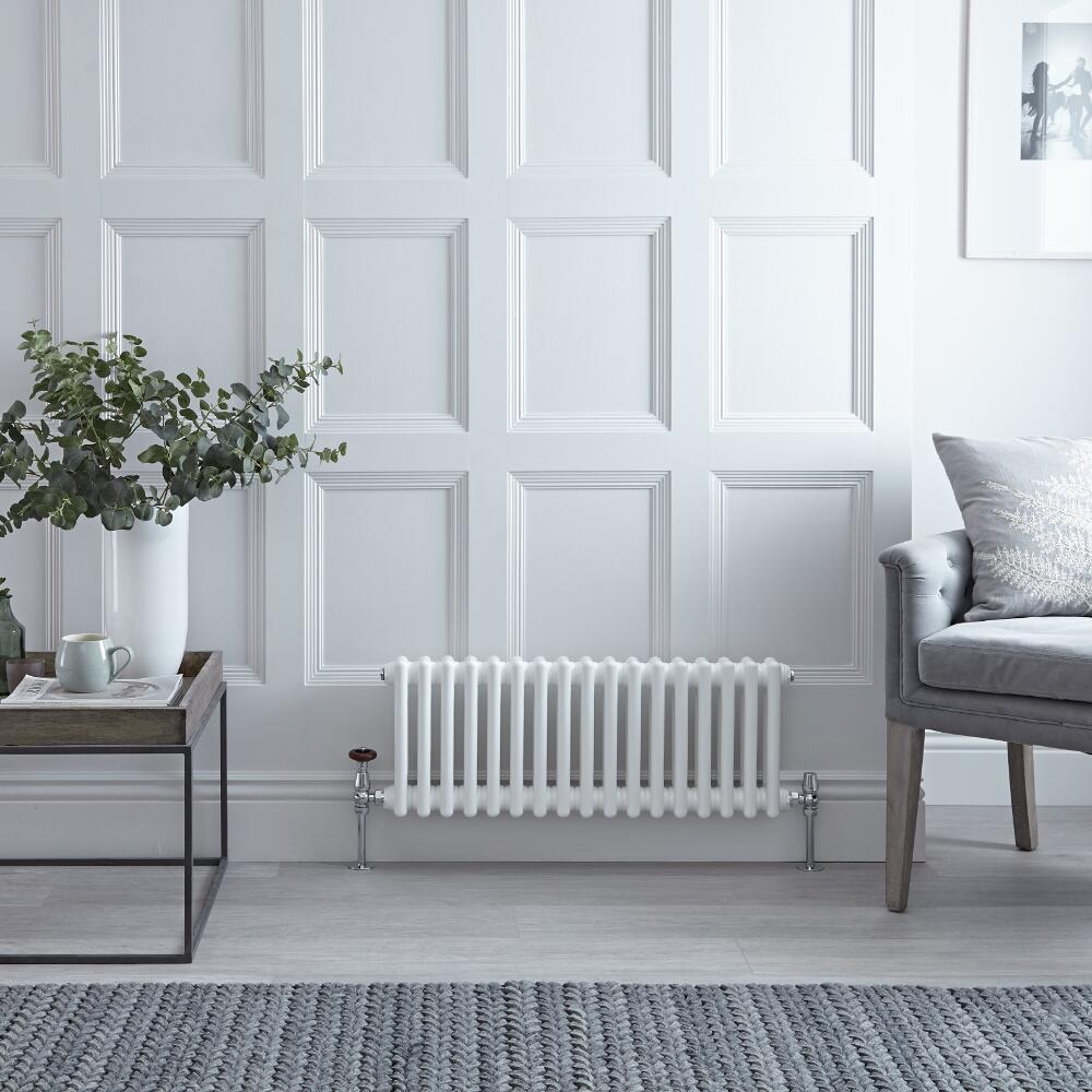 Windsor Designradiator Horizontaal Klassiek Wit 30cm x 60cm x 10cm 525 Watt
