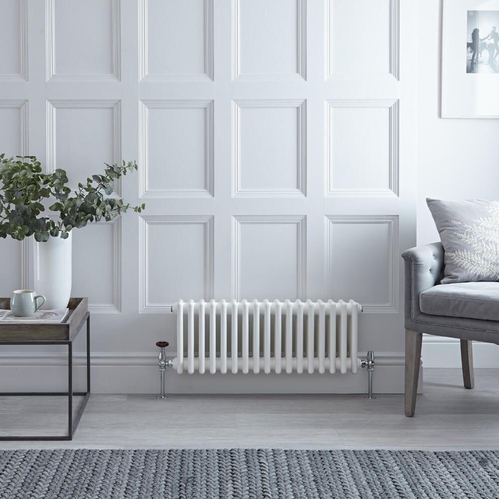 Windsor Designradiator Horizontaal Klassiek Wit 30cm x 78,8cm x 10cm 687 Watt
