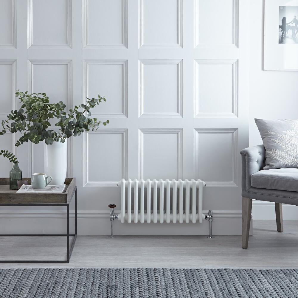 Windsor Designradiator Horizontaal Klassiek Wit 30cm x 60,8cm x 6,8cm 414 Watt