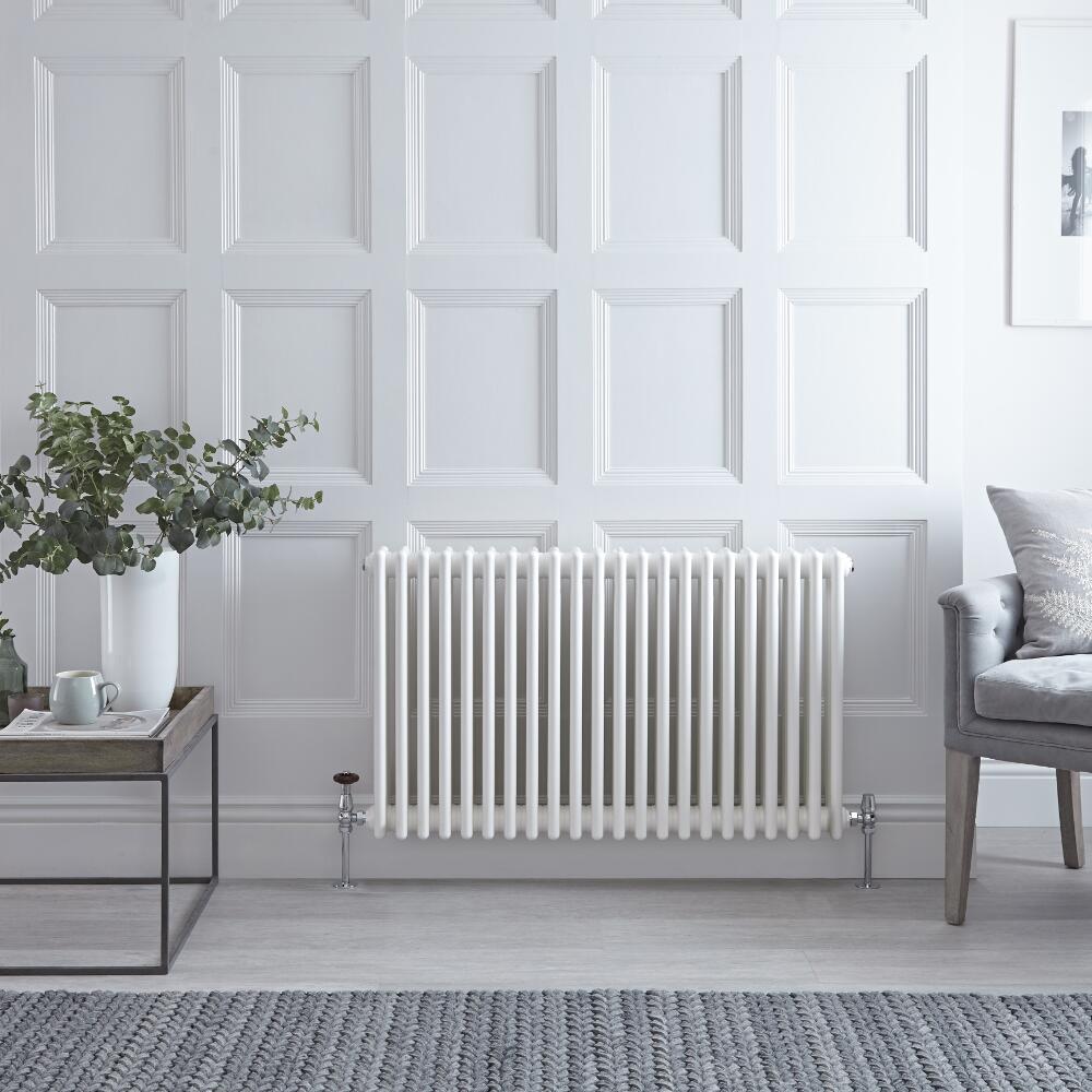Windsor Designradiator Horizontaal Klassiek Wit 60cm x 99cm x 10cm 1608 Watt