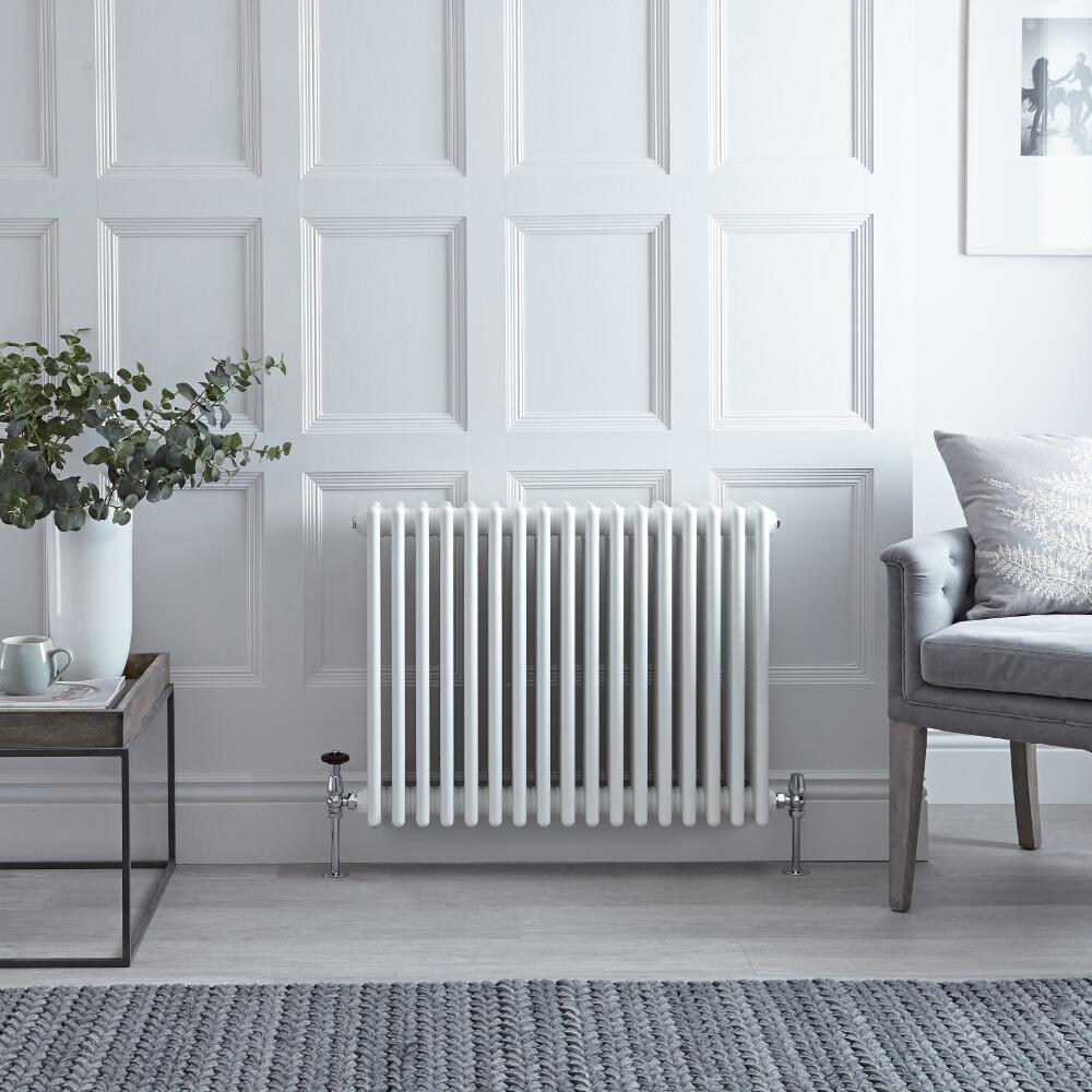 Windsor Designradiator Horizontaal Klassiek Wit 60cm x 76,5cm x 13,3cm 1613 Watt