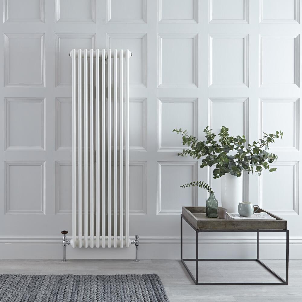 Windsor Designradiator Verticaal Klassiek Wit 150cm x 47,3cm x 10cm 1734 Watt