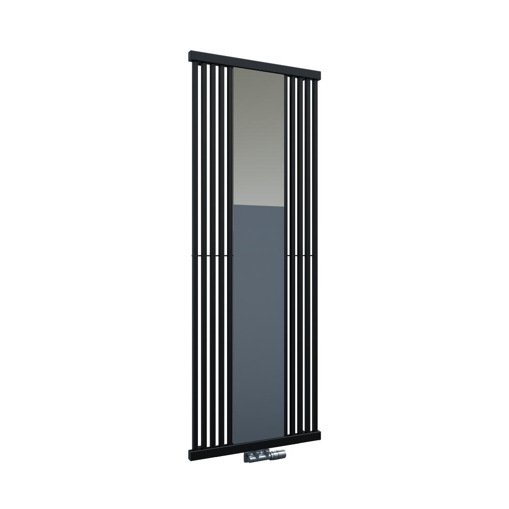 Hudson Reed Lublin Spiegel Designradiator Verticaal Zwart 170 x 64 cm 1172 Watt