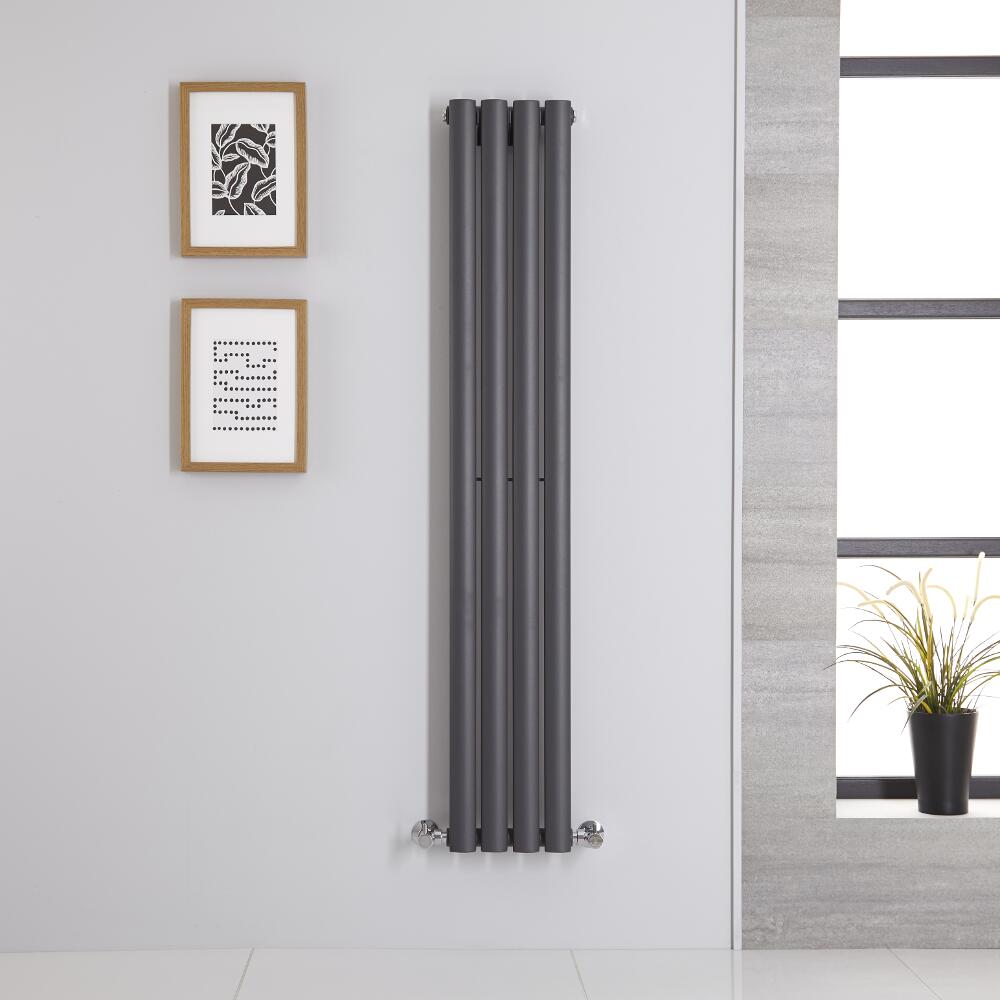 Revive Designradiator Verticaal Antraciet 140cm x 23,6cm x 5,6cm 457 Watt