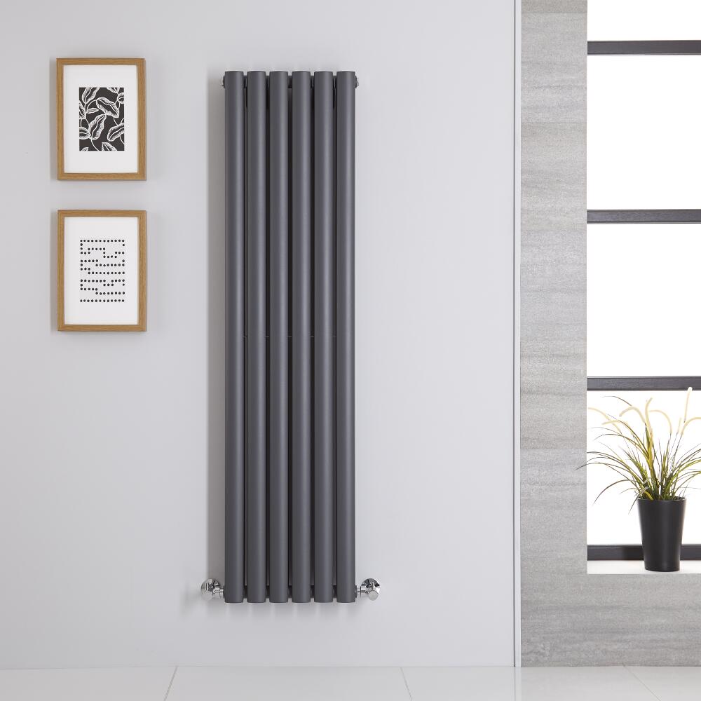 Revive Designradiator Verticaal Antraciet 140cm x 35,4cm 7,8cm 1044 Watt