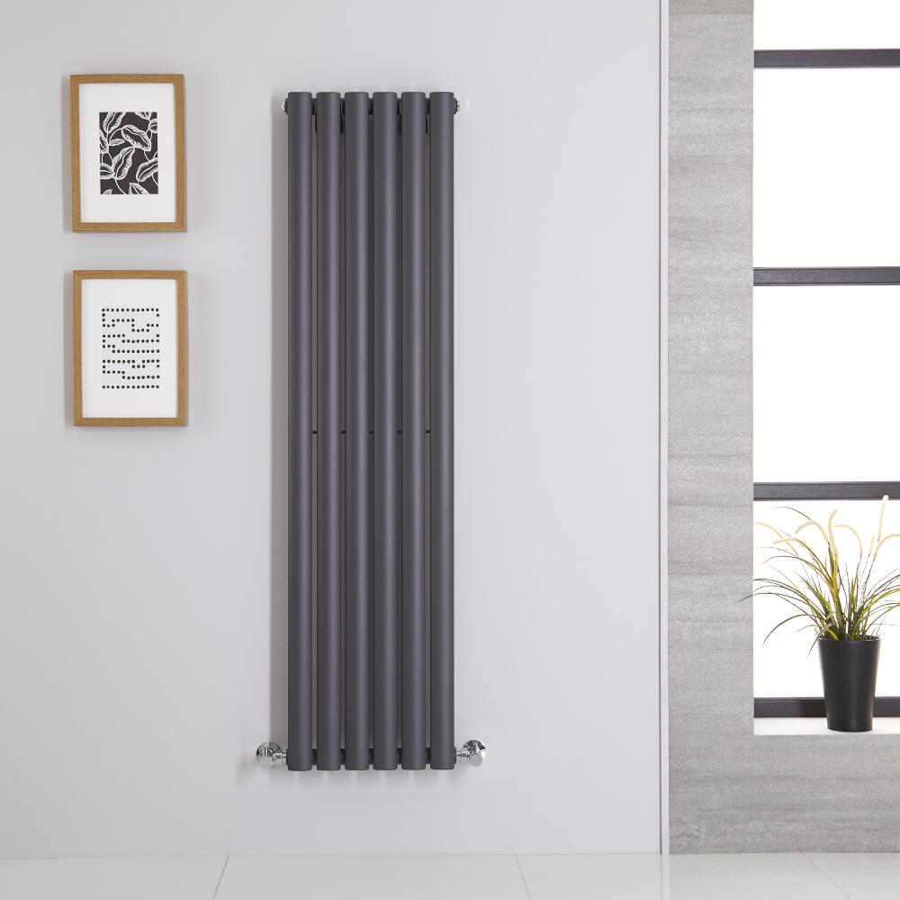 Revive Designradiator Verticaal Antraciet 140cm x 35,4cm 5,6cm 686 Watt