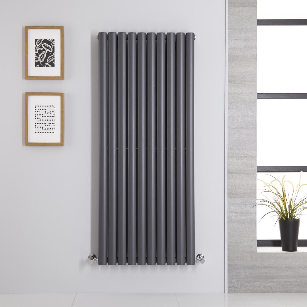 Revive Designradiator Verticaal Antraciet 140cm x 59cm x 7,8cm 1740Watt