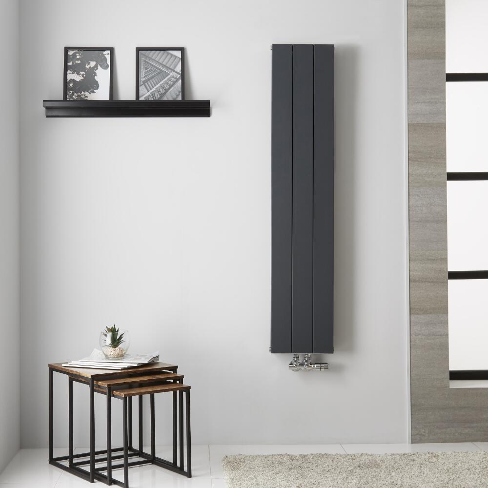 Kett Aluminium Designradiator Dubbelpaneel Antraciet 140 x 28 cm 907 Watt