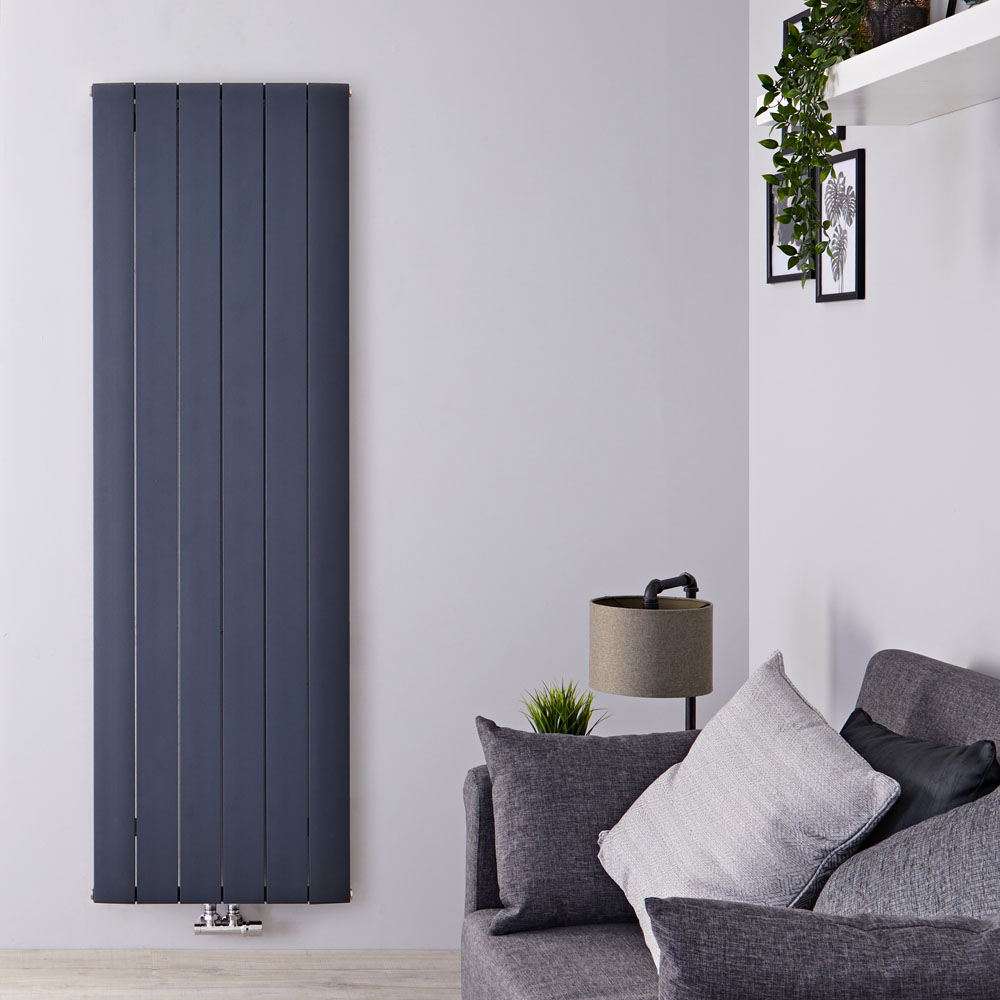 Aurora Designradiator Verticaal Middenaansluiting Aluminium Antraciet 180cm x 56,5cm x 4,5cm 2303 Watt