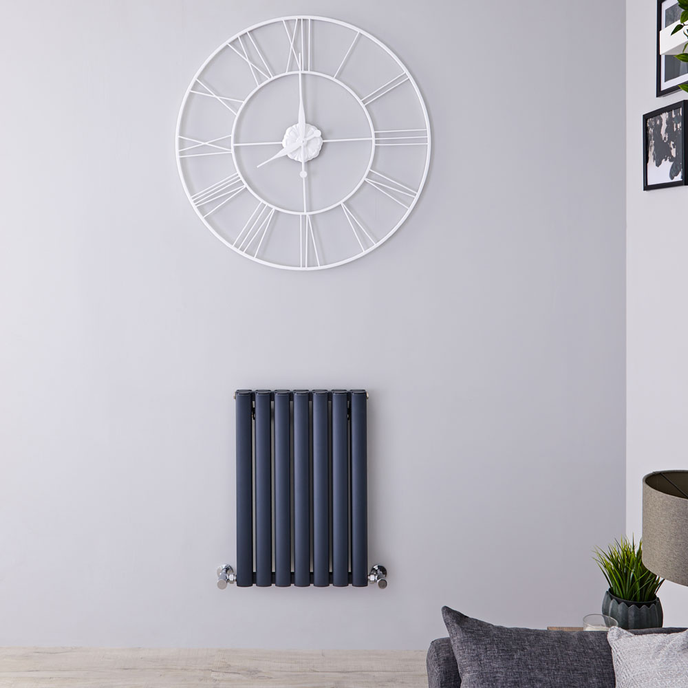 Revive Air Horizontale Aluminium Dubbelpaneel Designradiator Antraciet 60cm x 41cm x 7,6cm 804Watt