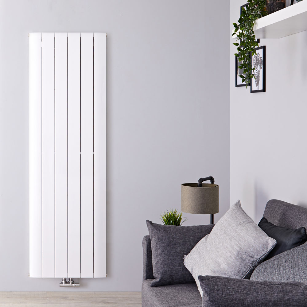 Aurora Designradiator Verticaal Middenaansluiting Aluminium Wit 160cm x 56,5cm x 4,5cm 2042 Watt