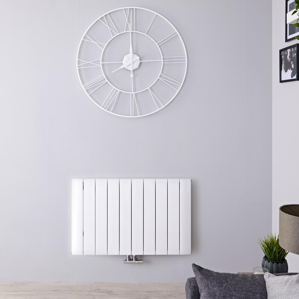 Aurora Designradiator Horizontaal Middenaansluiting Aluminium Wit 60cm x 94,5cm x 4,5cm 1279 Watt