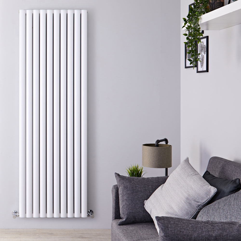 Revive Air Verticale Aluminium Dubbelpaneel Designradiator Wit 180cm x 59cm x 7,6cm 2506Watt