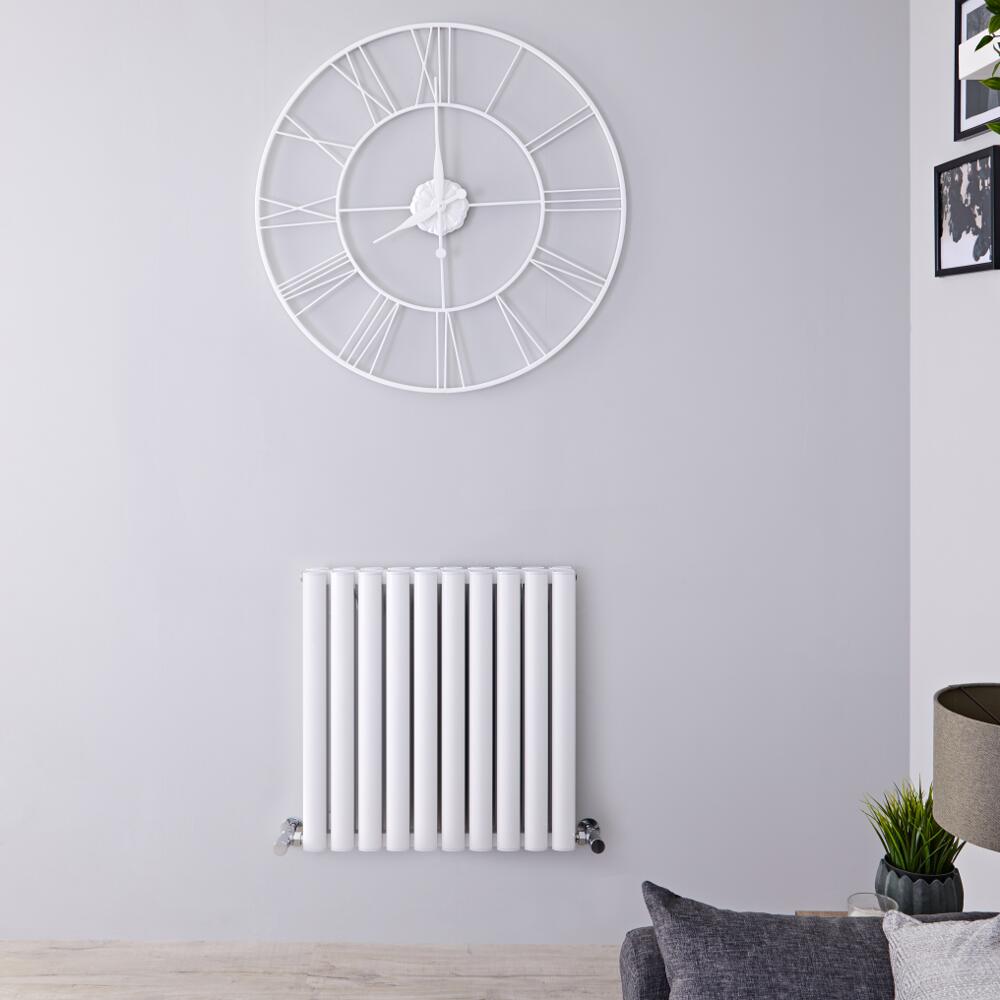 Revive Air Horizontale Aluminium Dubbelpaneel Designradiator Wit 60cm x 59cm x 7,6cm 1149Watt