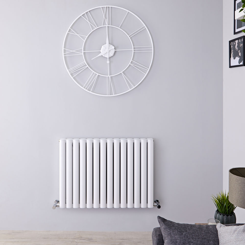Revive Air Horizontale Aluminium Dubbelpaneel Designradiator Wit 60cm x 83cm x 7,6cm 1609 Watt