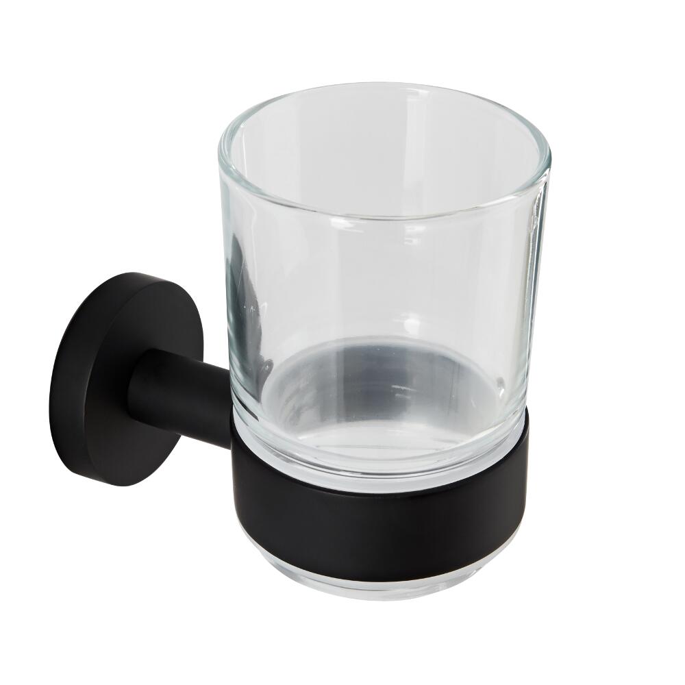 Bekerhouder Incl Glas Mat Zwart | Nox