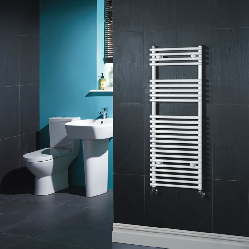 Ischia Handdoekradiator Wit 115cm x 45cm x 7cm 698 Watt