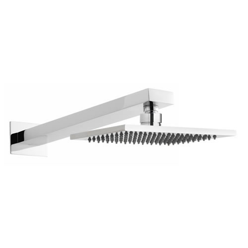 Vierkante RVS Hoofddouche 20x20cm - met Douche-arm