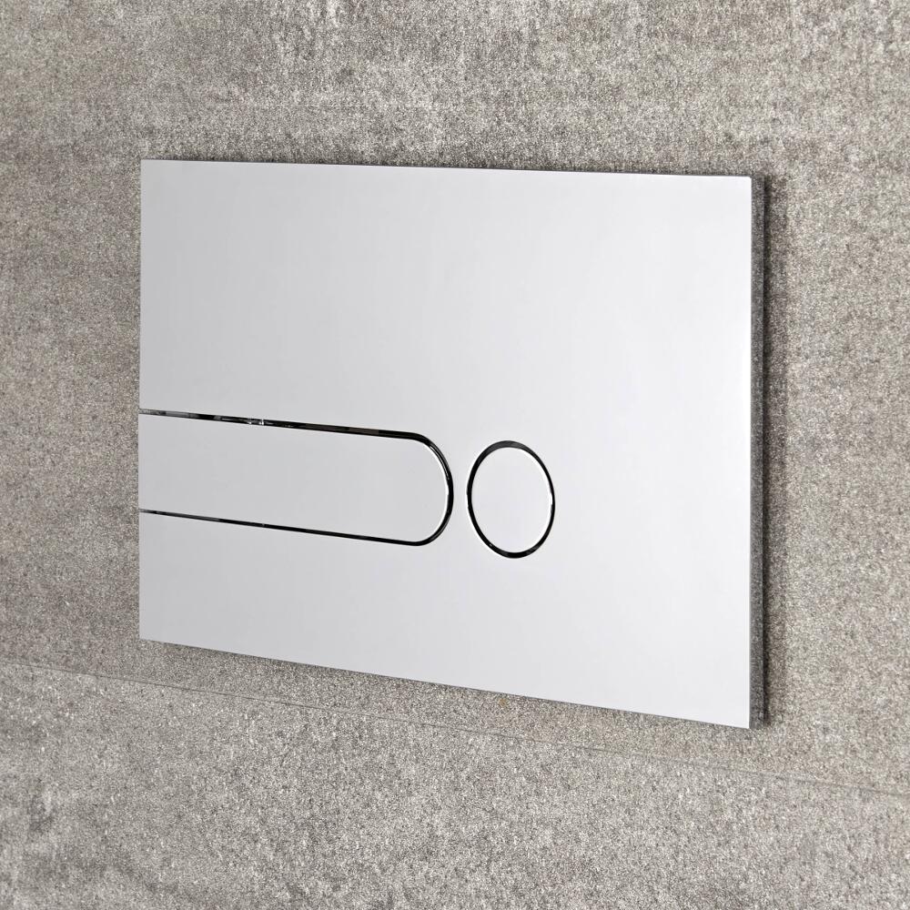 Cluo Dubbele Spoelknop Chroom Rond
