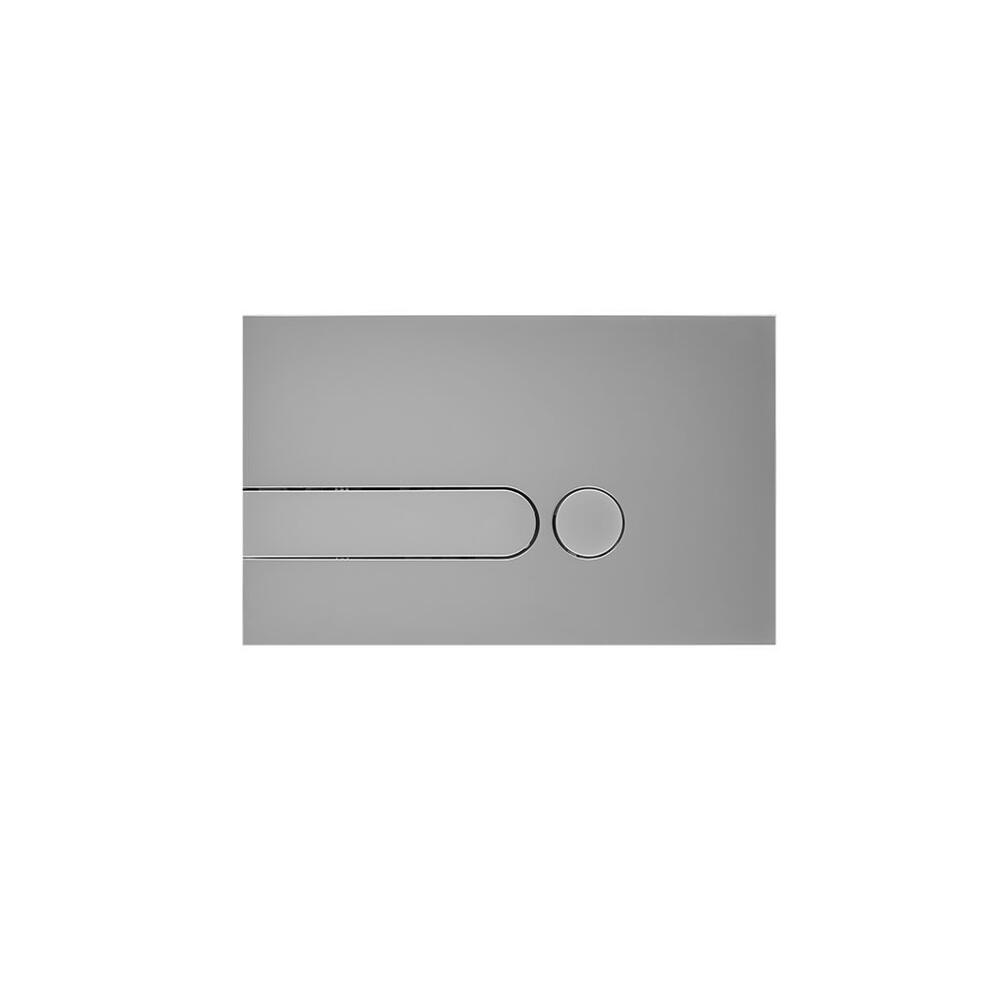 Cluo Dubbele Spoelknop Satijn Chroom 15 x 24 x 0,6cm