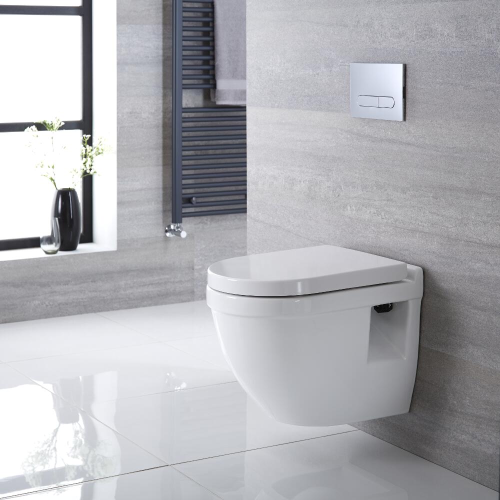 Bellstone Hangend Keramiek Toilet incl WC Bril Ovaal Wit