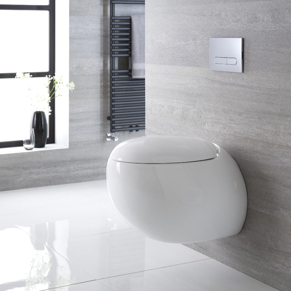 Langtree Hangend Keramiek Toilet incl WC Bril Ovaal Wit