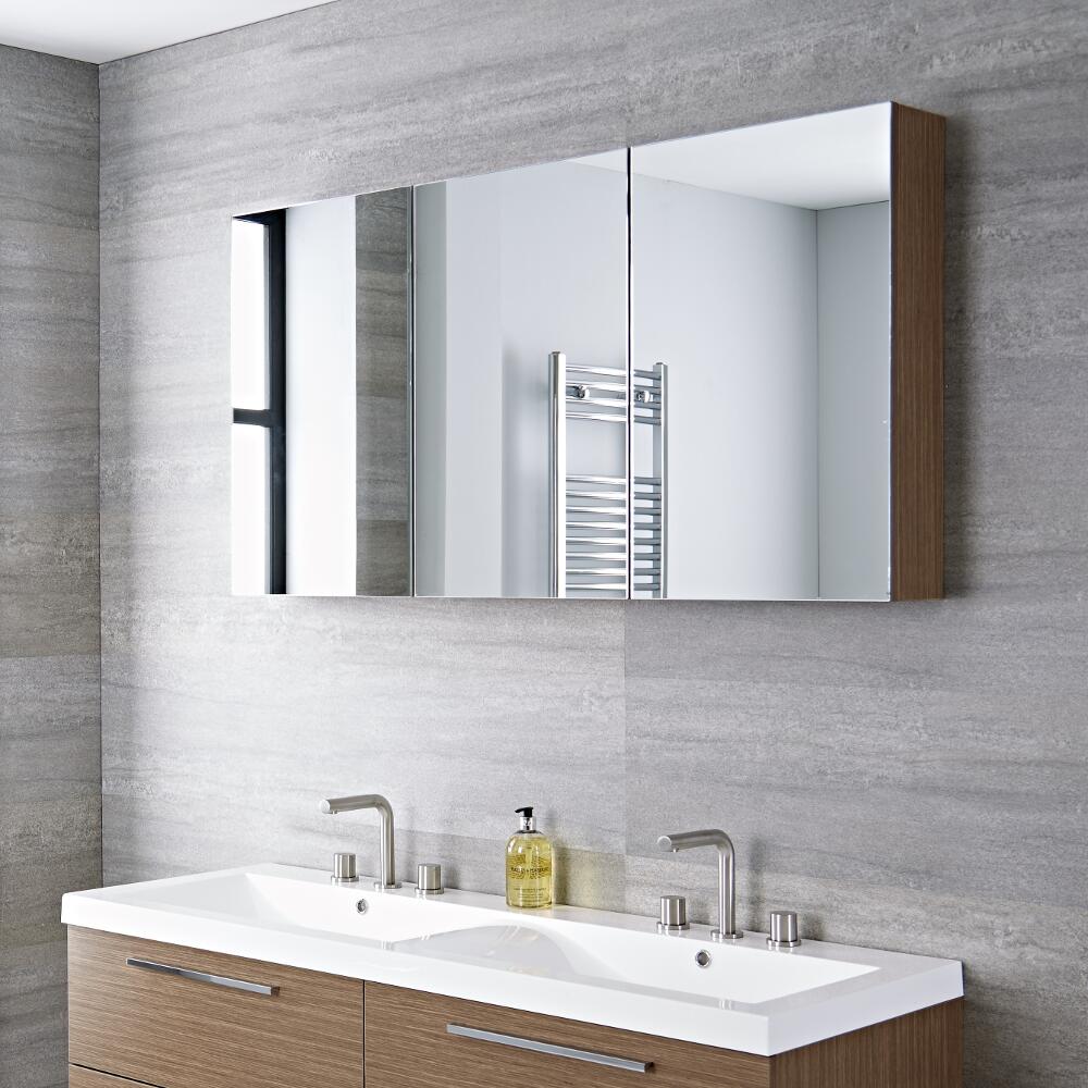 Spiegelkast 135 x 15 x 70cm - Eiken