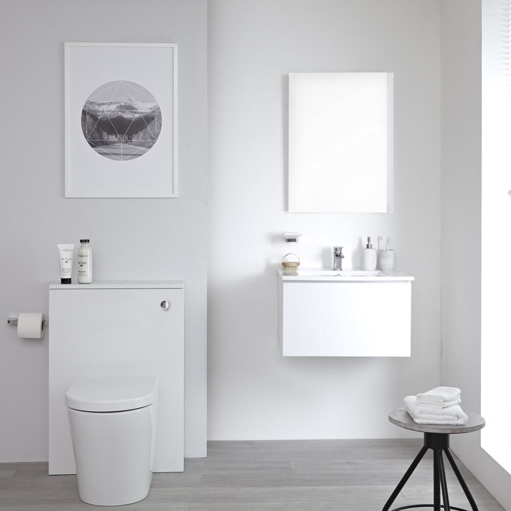 Newington Toilet Ombouw met Staand Toilet Incl Toilet Stortbak 3/6L Mat Wit