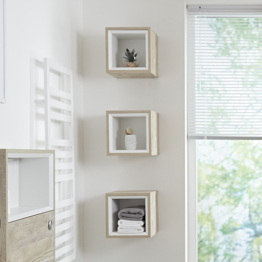 Hoxton Open Badkamerkast Hangend Licht Eiken 30cm