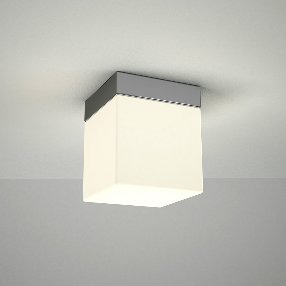 Omedeo LED Badkamer Plafondlamp Vierkant 10cm x 10cm 6W Chroom LED IP44