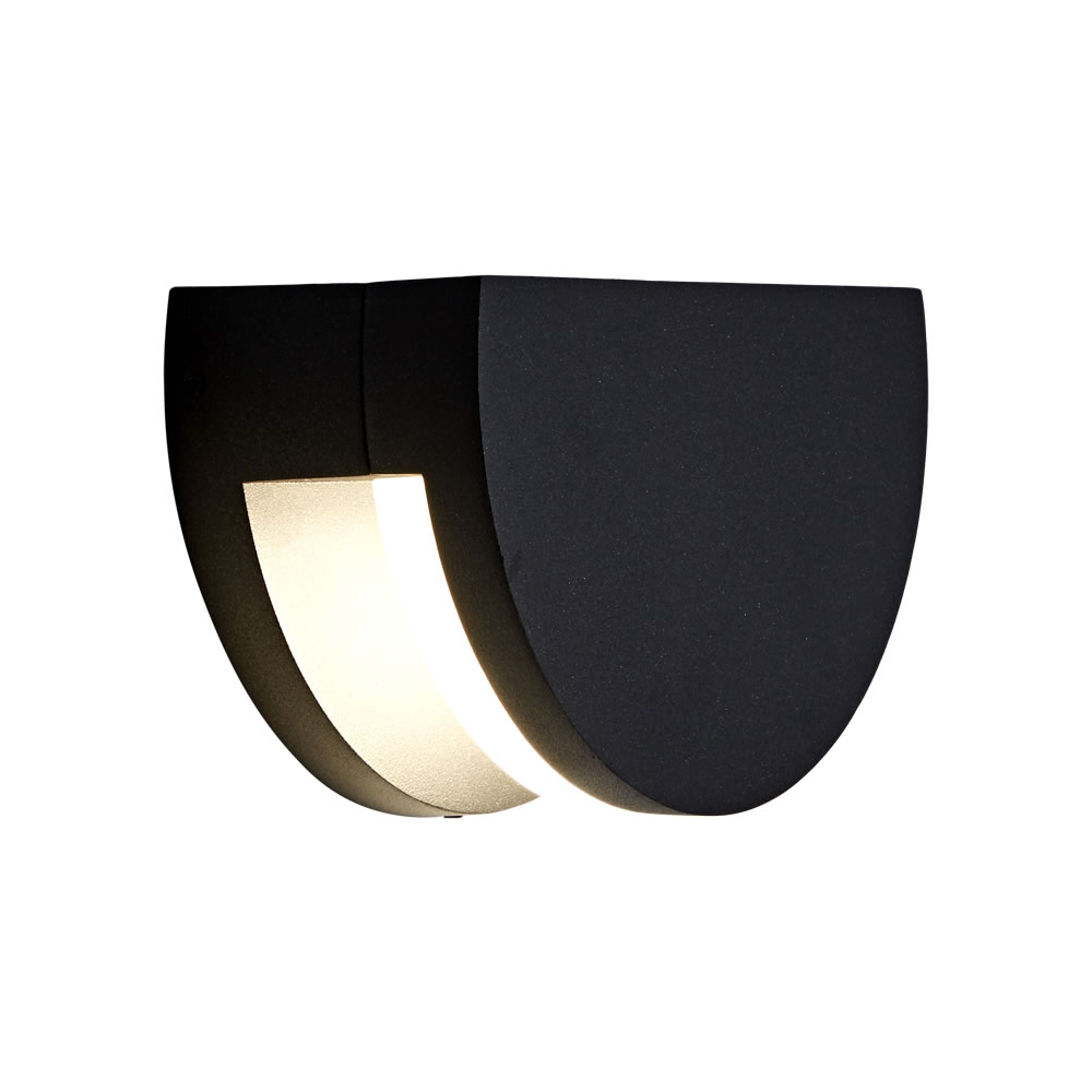 Tun 10W LED Wandlamp Buiten Rond IP65 - Verkrijgbaar in Antraciet & Zwart