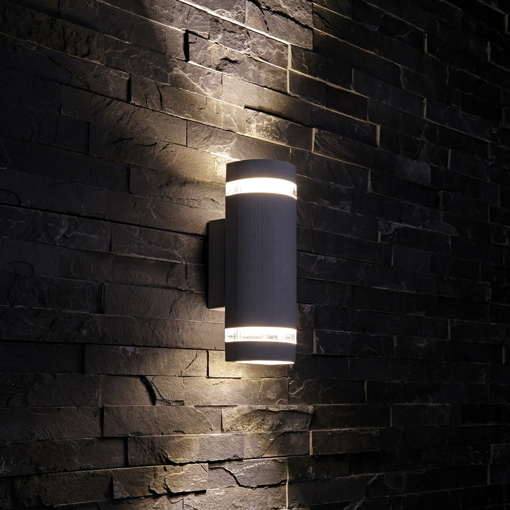 Biard Architect Op- en Neerwaartse Buitenlamp - Rond - Zwart
