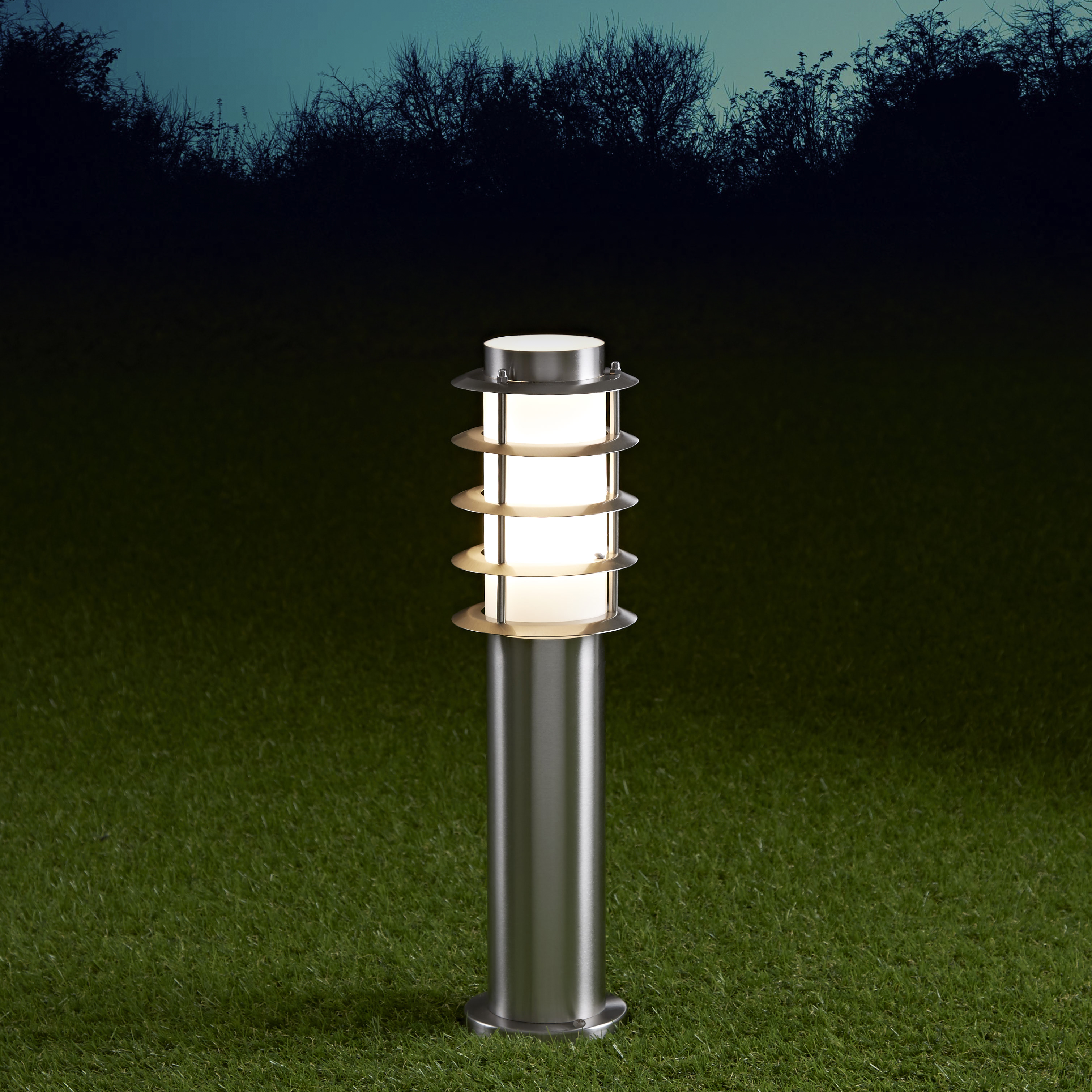 Biard Belfort Dimbare Sokkellamp RVS 45cm Hoog IP44 E27