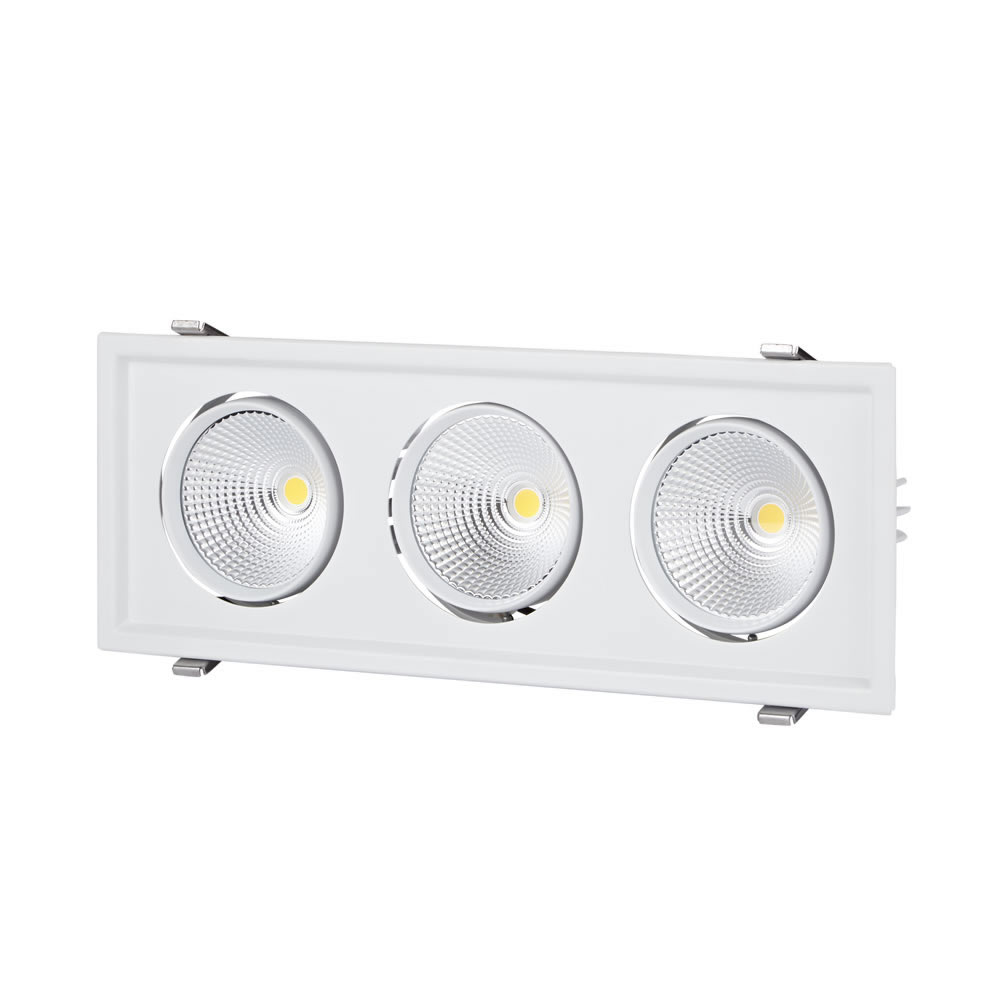 Biard 90W Kantelbare COB LED Inbouwspot met 3 Spots incl Lamp & Driver - Wit