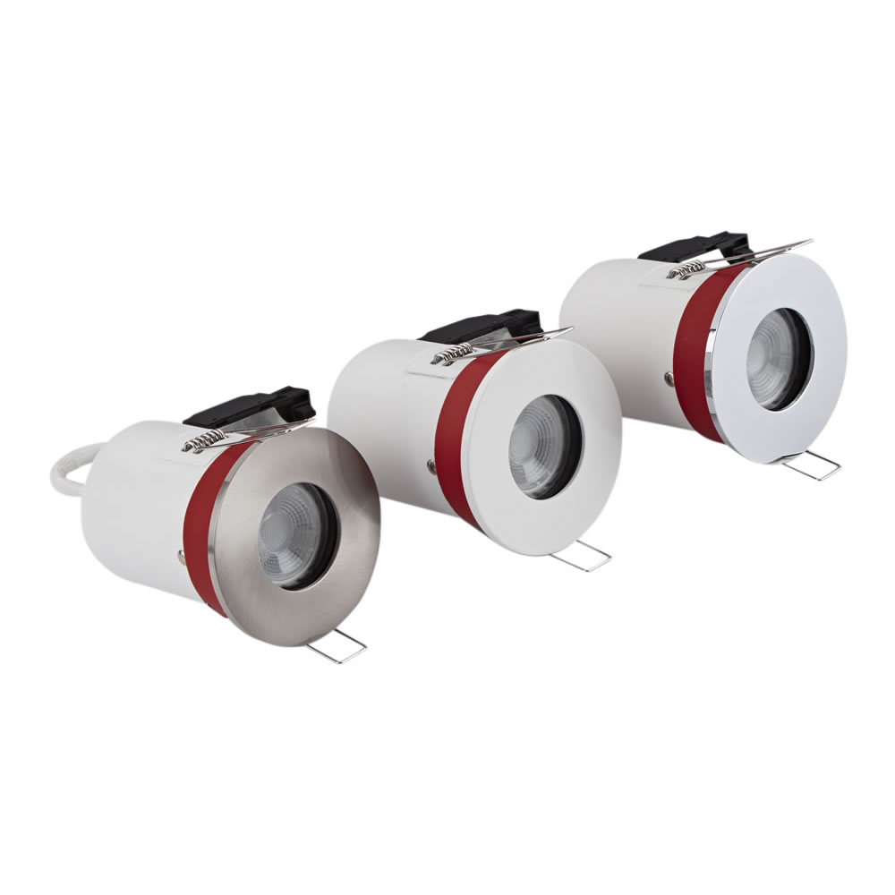 Biard 3 x IP65 GU10 Dimbare Inbouwspot Excl Lamp Incl 3 x Omlijstingen Rond