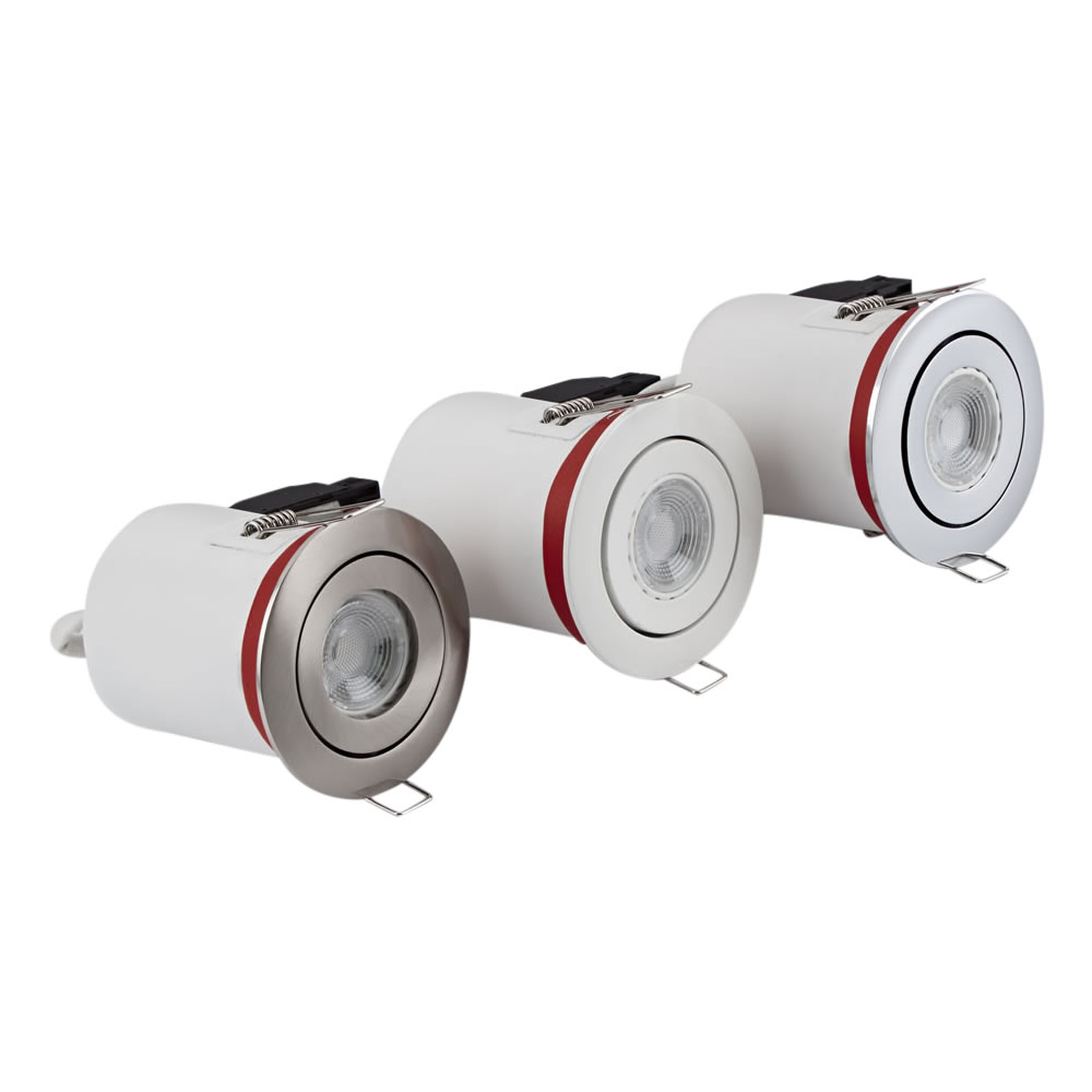 Biard 3 x IP20 GU10 Inbouwspot Kantelbaar Excl Lamp Keus Uit 3 x Omlijstingen Rond